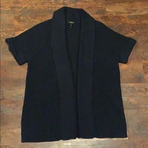 Ann Taylor navy short sleeved cardigan